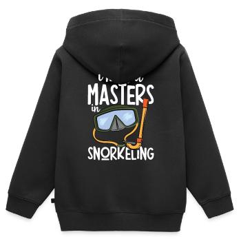 Schnorcheln, Schnorcheln, Tauchen, Unterwasser - Kinder Premium Organic Zip Hoodie - Schwarz - Hinten - AI Model Kid Male (0cm)