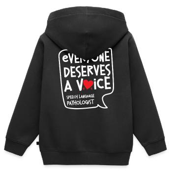 Speech Therapist Therapy Assistant - Kinder Premium Organic Zip Hoodie - Schwarz - Hinten - AI Model Kid Male (0cm)