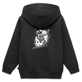 Astronaut Guitar Player - Kinder Premium Organic Zip Hoodie - Schwarz - Hinten - AI Model Kid Male (0cm)