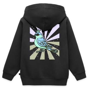 Wildtiere Fantasy Vogel Weihnachtsgeschenk Kind - Kinder Premium Organic Zip Hoodie - Schwarz - Hinten - AI Model Kid Male (0cm)