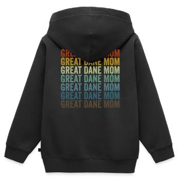 Deutsche Dogge Mama Deutsche Dogge Hundeliebhaber - Kinder Premium Organic Zip Hoodie - Schwarz - Hinten - AI Model Kid Male (0cm)