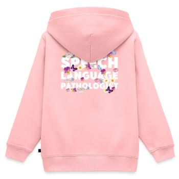 Speech Therapist Therapy Assistant - Kinder Premium Organic Zip Hoodie - Rosa - Hinten - AI Model Kid Female (0cm)