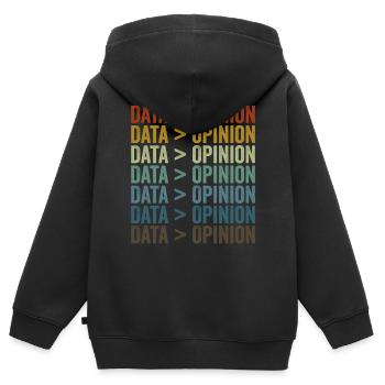 Daten > Meinungsstatistik-Datenwissenschaftler - Kinder Premium Organic Zip Hoodie - Schwarz - Hinten - AI Model Kid Male (0cm)