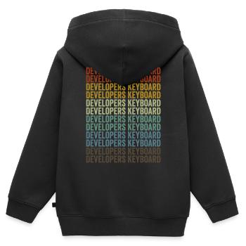 Entwickler Tastatur Webentwickler Coder - Kinder Premium Organic Zip Hoodie - Schwarz - Hinten - AI Model Kid Male (0cm)