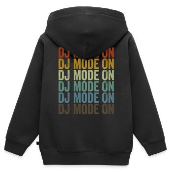 Dj Mode auf Dj Disc Jockey - Kinder Premium Organic Zip Hoodie - Schwarz - Hinten - AI Model Kid Male (0cm)