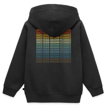 Döner Kebab Délices inconnus Cuisine persane Li - Sweat Premium à capuche zippé enfant bio - noir - Dos - AI Model Kid Male (0cm)