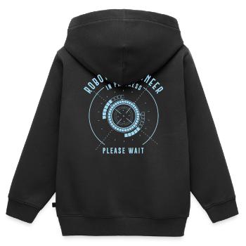 Robot Robotique Ingénieur Robotique Robotique - Sweat Premium à capuche zippé enfant bio - noir - Dos - AI Model Kid Male (0cm)