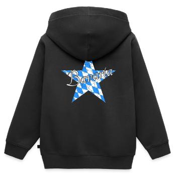 Bavaria Bayern - Kinder Premium Organic Zip Hoodie - Schwarz - Hinten - AI Model Kid Male (0cm)