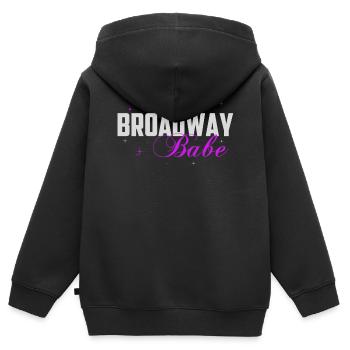Broadway, Musical, Nerd de théâtre - Sweat Premium à capuche zippé enfant bio - noir - Dos - AI Model Kid Male (0cm)