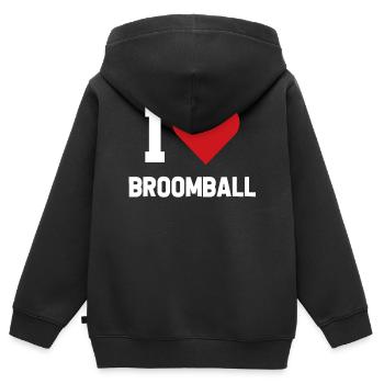Broadway, Musical, Nerd de théâtre - Sweat Premium à capuche zippé enfant bio - noir - Dos - AI Model Kid Male (0cm)
