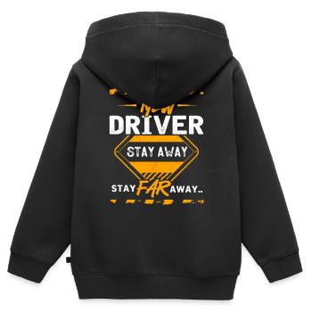Neuer Führerschein - Kinder Premium Organic Zip Hoodie - Schwarz - Hinten - AI Model Kid Male (0cm)