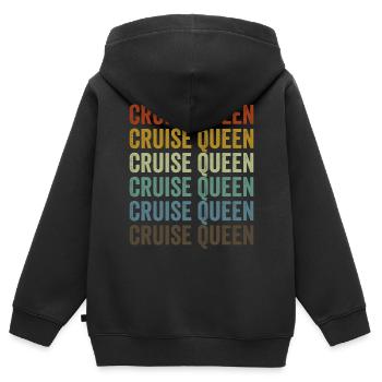 Croisière Queen Croisière vacances Croisière Kreuzfah - Sweat Premium à capuche zippé enfant bio - noir - Dos - AI Model Kid Male (0cm)