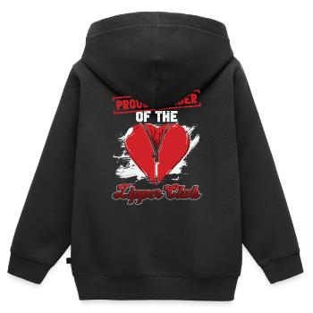 Herzoperation Herz OP Herztransplantation - Sweat Premium à capuche zippé enfant bio - noir - Dos - AI Model Kid Male (0cm)