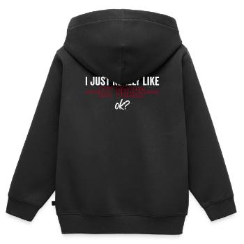 Herztransplantation Herzinfarkt Herz OP - Sweat Premium à capuche zippé enfant bio - noir - Dos - AI Model Kid Male (0cm)