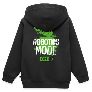 Robot Robotique Ingénieur Robotique Robotique - Sweat Premium à capuche zippé enfant bio - noir - Dos - AI Model Kid Male (0cm)