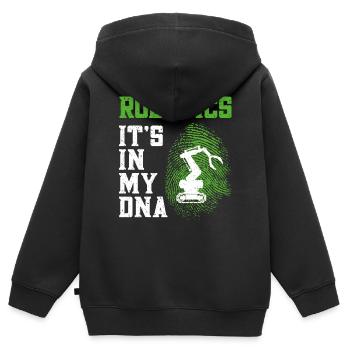 Robot Robotique Ingénieur Robotique Robotique - Sweat Premium à capuche zippé enfant bio - noir - Dos - AI Model Kid Male (0cm)