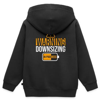 Downsizing Fortschritt Magenbypass - Kinder Premium Organic Zip Hoodie - Schwarz - Hinten - AI Model Kid Male (0cm)