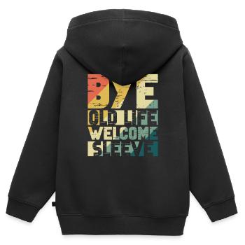 Magenbypass Bypass Gewichtsverlustchirurgie - Kinder Premium Organic Zip Hoodie - Schwarz - Hinten - AI Model Kid Male (0cm)