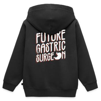 Zukünftiger Magenchirurg Bariatrische Chirurgie - Kinder Premium Organic Zip Hoodie - Schwarz - Hinten - AI Model Kid Male (0cm)