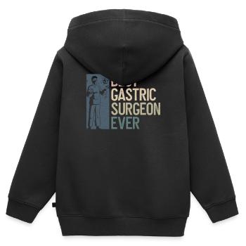 Magenchirurg Chirurg Adipositaschirurgie - Kinder Premium Organic Zip Hoodie - Schwarz - Hinten - AI Model Kid Male (0cm)