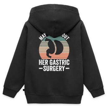 Magenbypass Und Bariatrische Chirurgie - Kinder Premium Organic Zip Hoodie - Schwarz - Hinten - AI Model Kid Male (0cm)