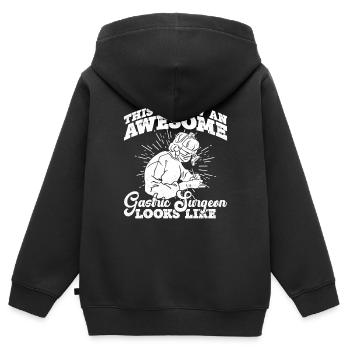 Magenchirurg Und Adipositaschirurgie Chirurg - Kinder Premium Organic Zip Hoodie - Schwarz - Hinten - AI Model Kid Male (0cm)