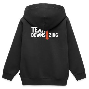 Abnehmen Gewichtsverlust Operation - Kinder Premium Organic Zip Hoodie - Schwarz - Hinten - AI Model Kid Male (0cm)