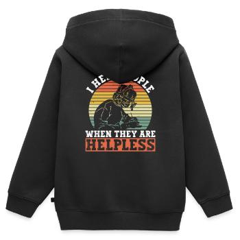 Magenchirurg Und Adipositaschirurgie - Kinder Premium Organic Zip Hoodie - Schwarz - Hinten - AI Model Kid Male (0cm)
