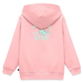 Le narval pique les amoureux des animaux licornes de mer - Sweat Premium à capuche zippé enfant bio - rose - Dos - AI Model Kid Female (0cm)