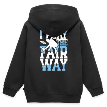 I Play The Fair Way - Kinder Premium Organic Zip Hoodie - Schwarz - Hinten - AI Model Kid Male (0cm)