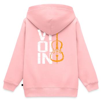 Violine - Kinder Premium Organic Zip Hoodie - Rosa - Hinten - AI Model Kid Female (0cm)