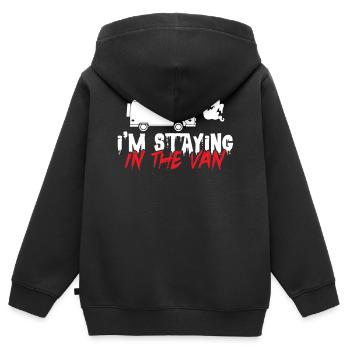 Chasseurs de fantômes, fantômes, fantômes, chasse aux fantômes - Sweat Premium à capuche zippé enfant bio - noir - Dos - AI Model Kid Male (0cm)