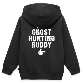 Chasseurs de fantômes, fantômes, fantômes, chasse aux fantômes - Sweat Premium à capuche zippé enfant bio - noir - Dos - AI Model Kid Male (0cm)