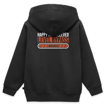 Magenbypass Operation Und Magenverkleinerung - Kinder Premium Organic Zip Hoodie - Schwarz - Hinten - AI Model Kid Male (0cm)