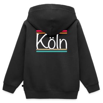Cologne - Sweat Premium à capuche zippé enfant bio - noir - Dos - AI Model Kid Male (0cm)