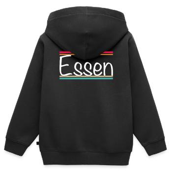 Manger - Sweat Premium à capuche zippé enfant bio - noir - Dos - AI Model Kid Male (0cm)