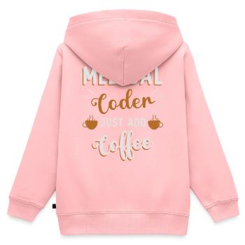 Medizinischer Kodierer, Programmierer - Kinder Premium Organic Zip Hoodie - Rosa - Hinten - AI Model Kid Female (0cm)