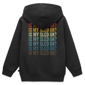 Ist mein Schlitten in Ordnung? Schneemobil Schneem - Kinder Premium Organic Zip Hoodie - Schwarz - Hinten - AI Model Kid Male (0cm)