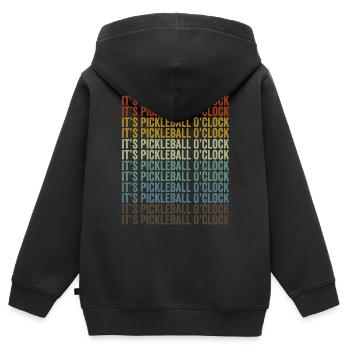 C’est Pickleball O’clock Pickleball - Sweat Premium à capuche zippé enfant bio - noir - Dos - AI Model Kid Male (0cm)