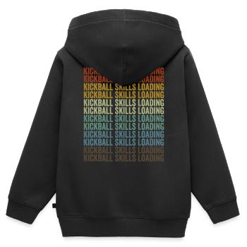 Kickball Skills Loading Kickball Players - Kids Premium Organic Zip-up Hoodie - black - Back - AI Model Kid Male (0cm)