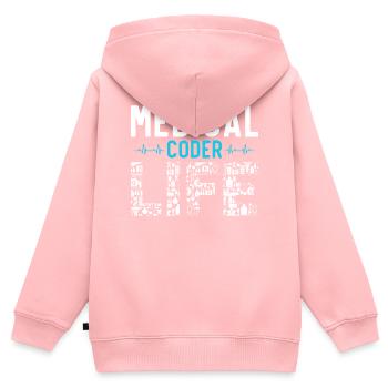 Medizinischer Kodierer Medizinischer Programmierer - Kinder Premium Organic Zip Hoodie - Rosa - Hinten - AI Model Kid Female (0cm)