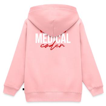 Medizinischer Kodierer Medizinischer Programmierer - Kinder Premium Organic Zip Hoodie - Rosa - Hinten - AI Model Kid Female (0cm)