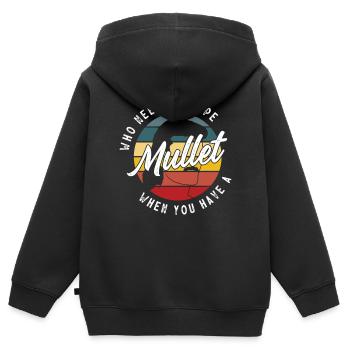 propriétaire de mulet, mulet - Sweat Premium à capuche zippé enfant bio - noir - Dos - AI Model Kid Male (0cm)