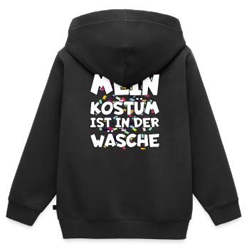 Karneval Fasnet Fasching Ersatz Kostüm Ideen - Kinder Premium Organic Zip Hoodie - Schwarz - Hinten - AI Model Kid Male (0cm)