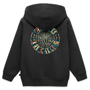 Les pipes appellent - Bagpipe Funny Bagpiper - Sweat Premium à capuche zippé enfant bio - noir - Dos - AI Model Kid Male (0cm)