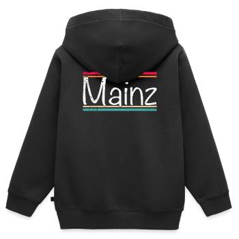 Mayence - Sweat Premium à capuche zippé enfant bio - noir - Dos - AI Model Kid Male (0cm)