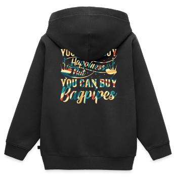 Bagpiper - Vous ne pouvez pas acheter le bonheur mais vous pouvez acheter - Sweat Premium à capuche zippé enfant bio - noir - Dos - AI Model Kid Male (0cm)
