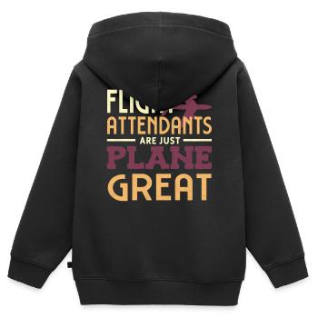 Agents de bord, pour les agents de bord, agents de bord - Sweat Premium à capuche zippé enfant bio - noir - Dos - AI Model Kid Male (0cm)