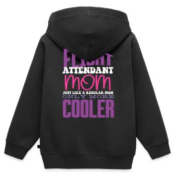 Agents de bord, pour les agents de bord, agents de bord - Sweat Premium à capuche zippé enfant bio - noir - Dos - AI Model Kid Male (0cm)