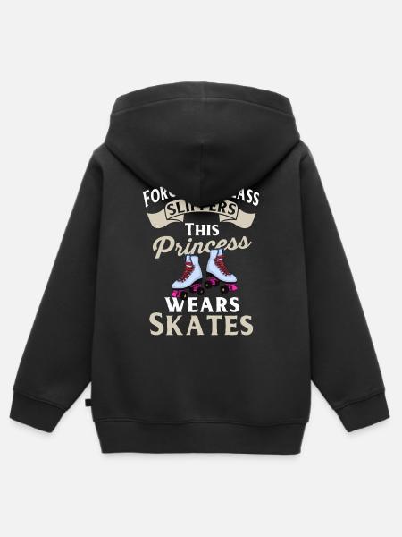 Inline Skater - Kinder Premium Organic Zip Hoodie - Schwarz